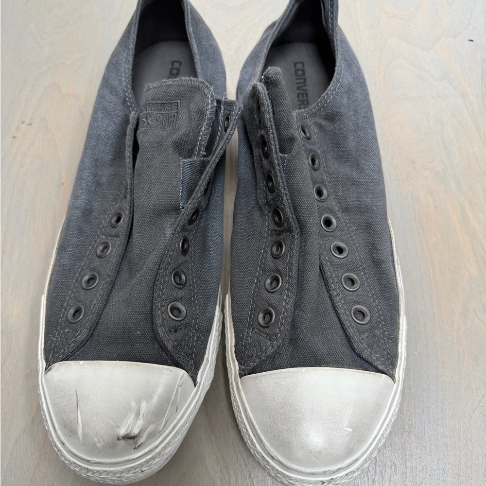 Converse Men's Black Canvas Slip-On Sneakers